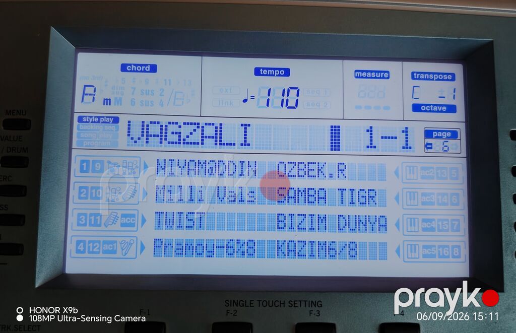 Korg Pa seriyalı aranjor sintezatorlar üçün Xds/sd karta yazılmış — Studiya və konsert üçün, Oğuz (7)