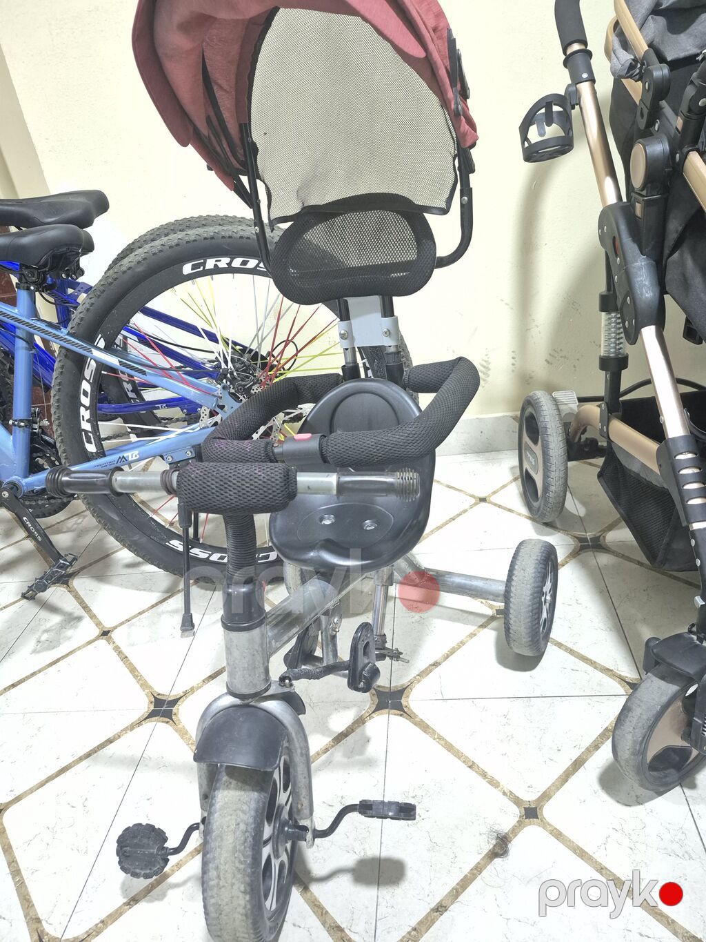 İkiuşaqlı uşaq arabası + uşaq üçtəkərli velosiped dəsti İkiuşaqlı — Arabalalar, Bakı (3)