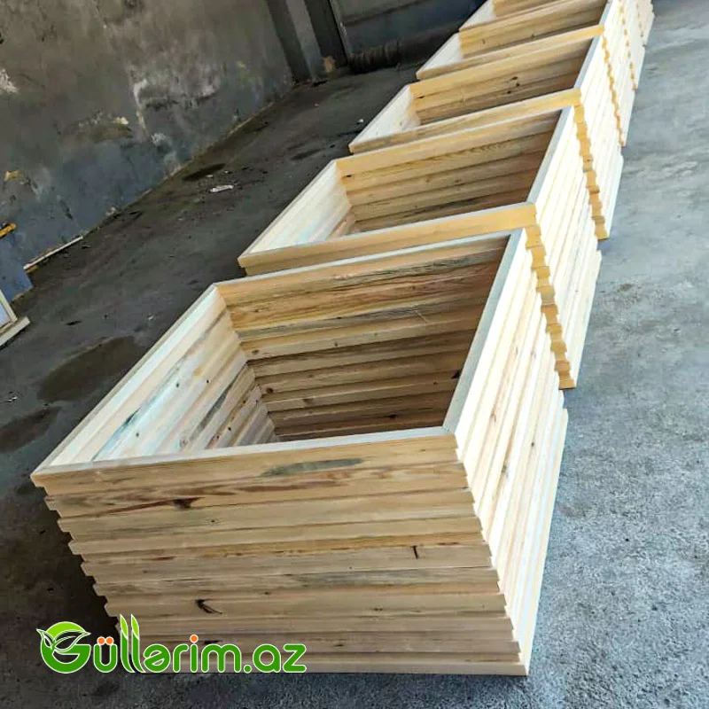 Taxta dibçək (Əl işi) 060 — Bağ dekorasiyası, Bakı (7)