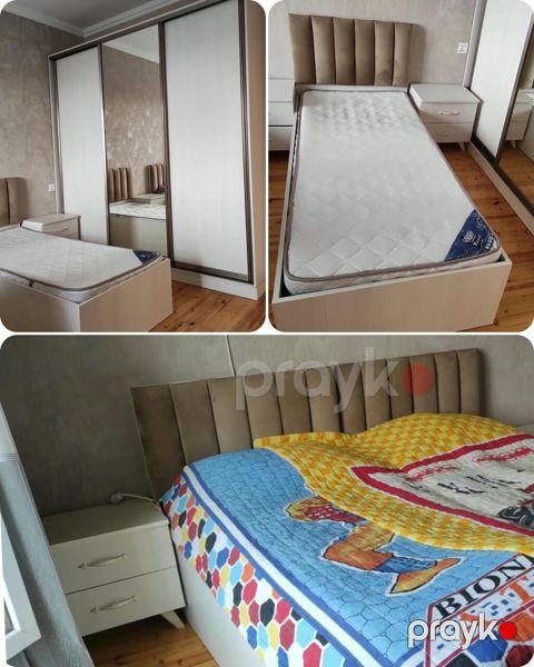 *ZB* *Gənc ODA* Qiymet *650 AZN* 2 eded carpayi tumba Dolab sağlam — Digah