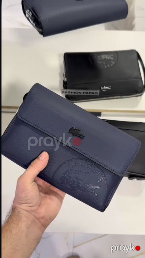 Lacoste kişi əl çantası - Material: teksturələnmiş sintetik dəridən — Bakı
