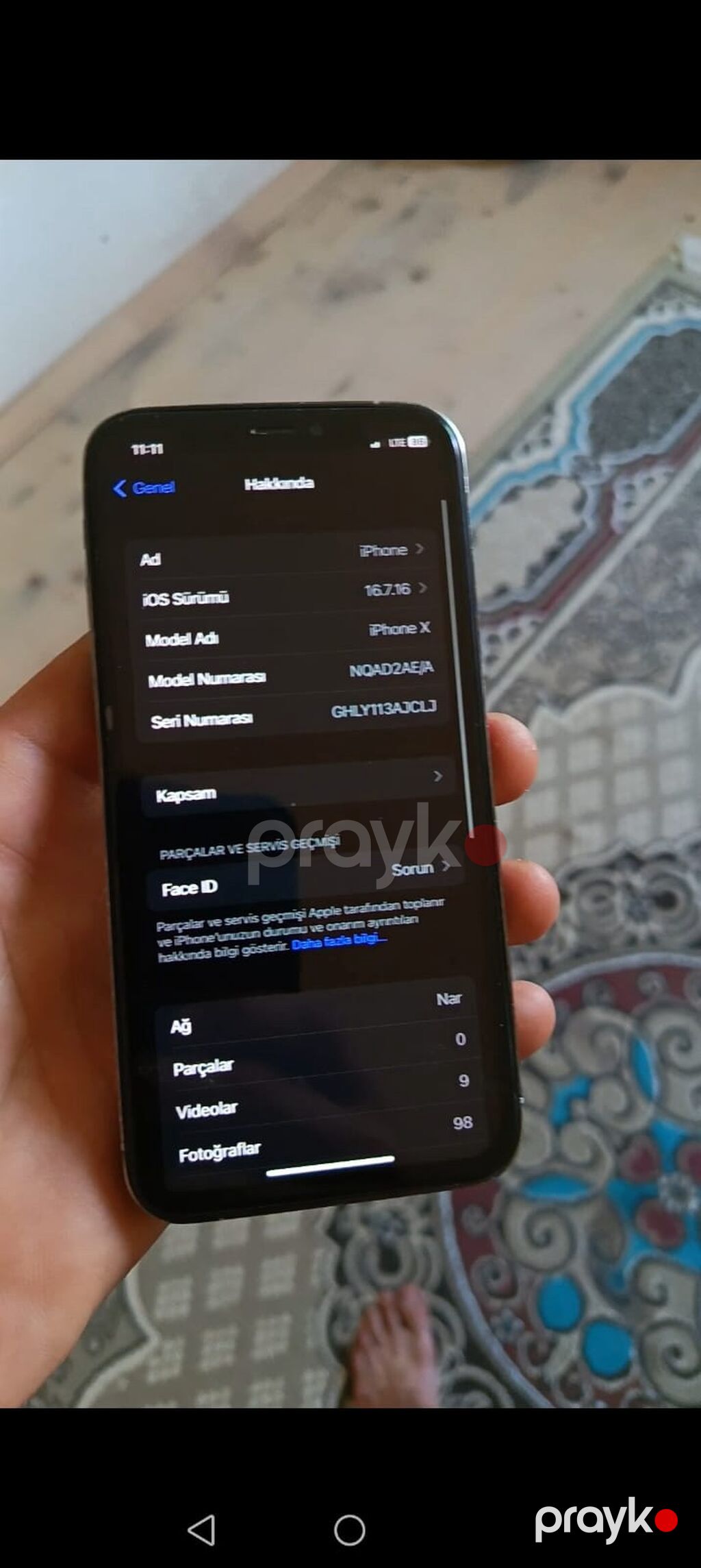 IPhone X, 64 GB, Qara, Face ID — Apple iPhone, Şirvan (4)