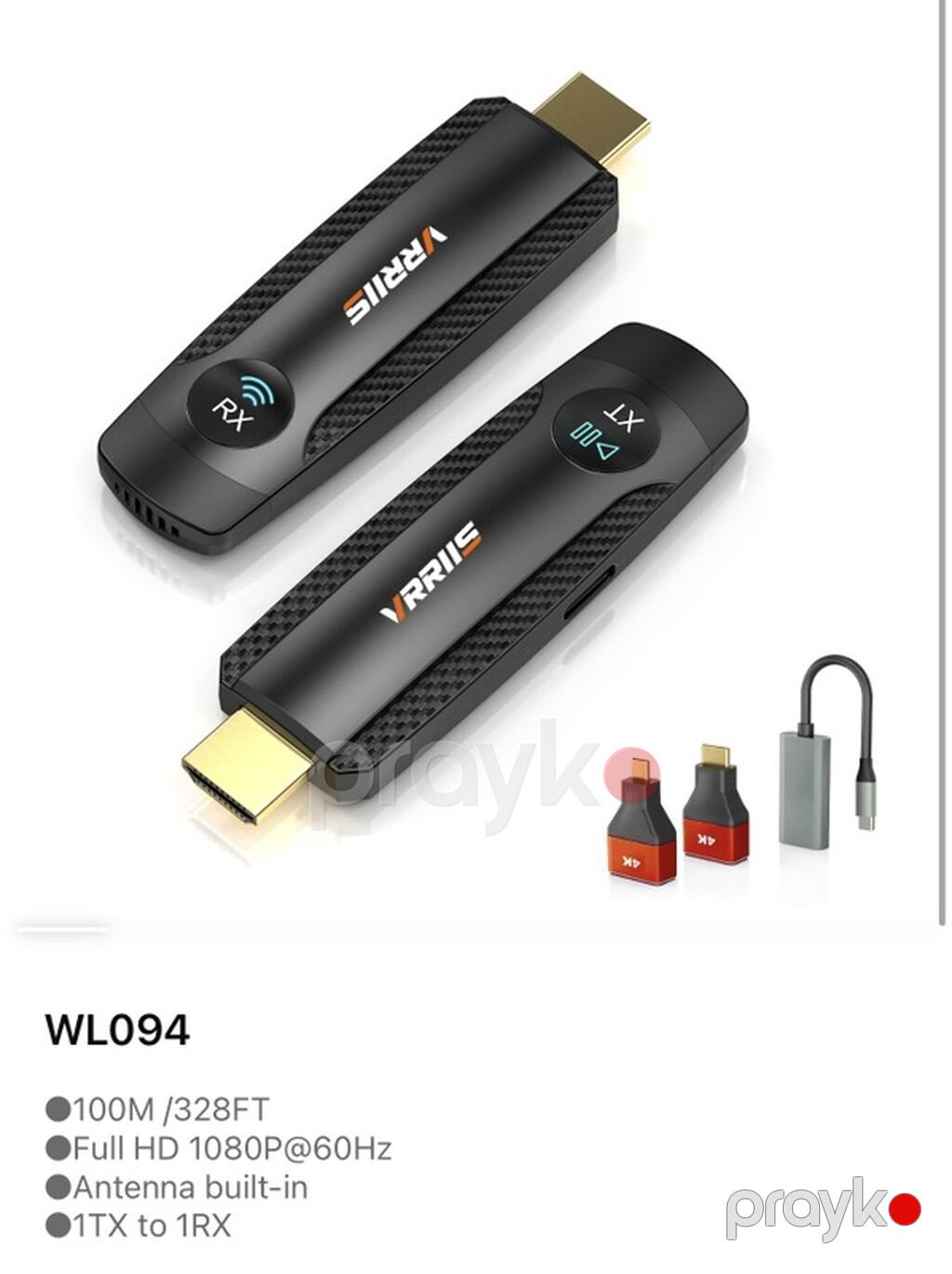 Kabelsiz HDMI həlləri – Vrrıııs WL093 və WL094 WL093 - 60 m/196 ft — Video kabel və adapterlər, Bakı (2)