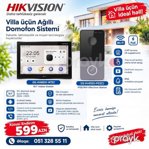 Hikvision domofon dəsti — Bakı