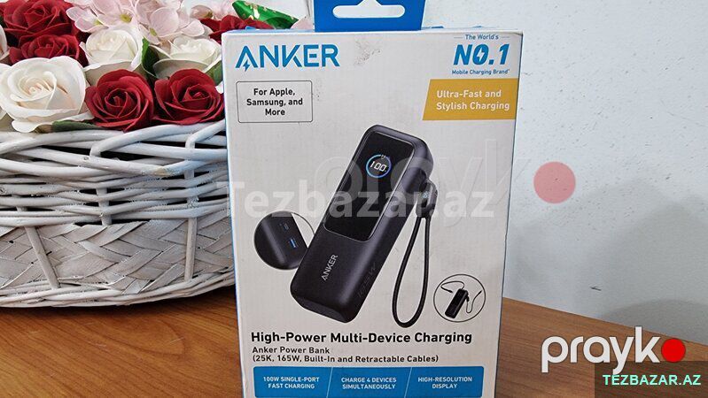 Anker 25.000 Mah 165w Powerbank — Bluetooth qarnitar, Bakı (3)