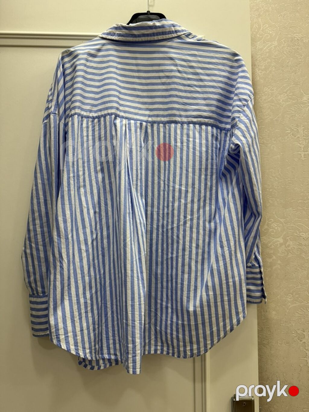 Zara qadın köynəyi – zolaqlı, oversize kəsim. - Brend: Zara (etiketdə — Köynək, Digah (2)