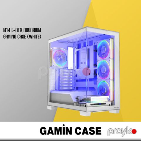 Gaming Case "M14 E-Atx Aquarium Gaming Case (White)" — Bakı