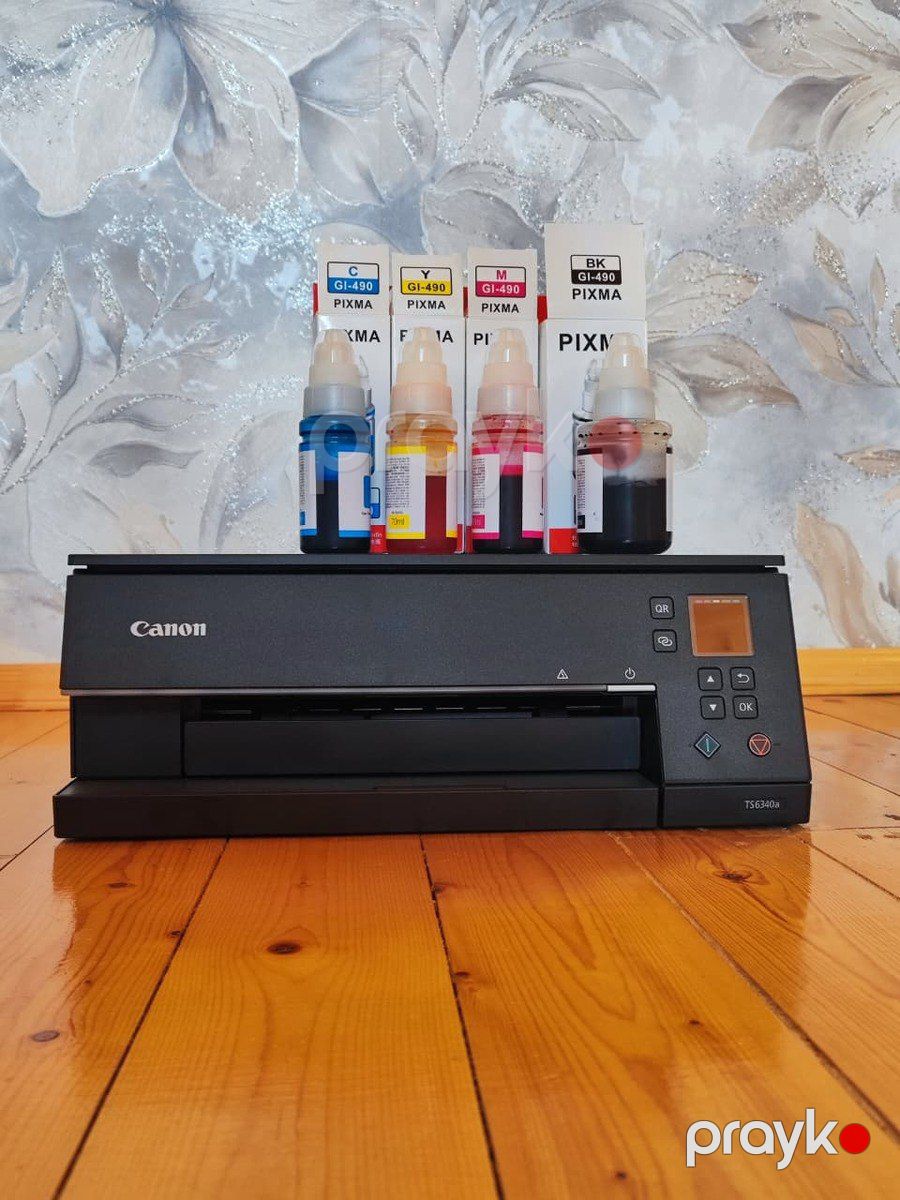 Canon TS6340a Çoxfunksiyalı Printer + Doldurulan Kartriclər və Rənglər — Ofis texnikası və istehlak malları, Qəbələ (2)
