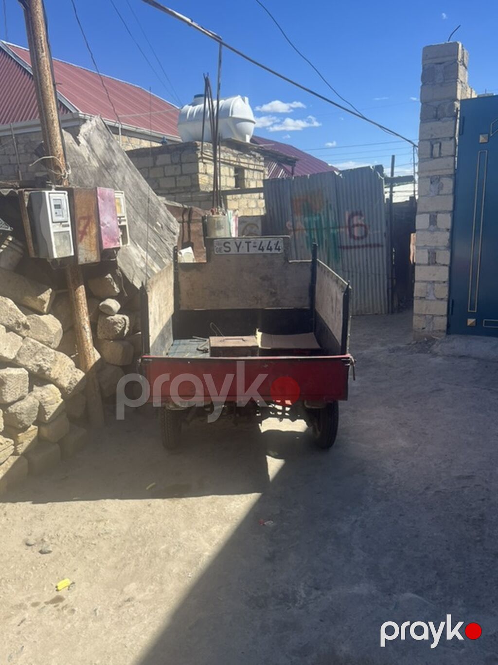 Yükdaşıma üçün üçtəkərli motosiklet (karyerli) - Konstruksiya: ön — Motosikletlər, Gəncə (2)