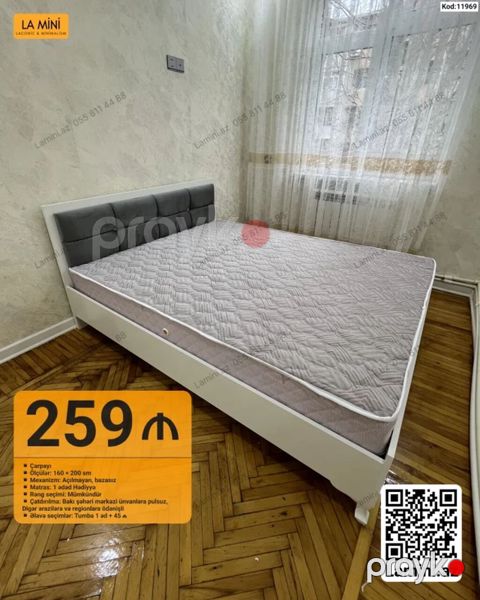 Məhsul: Çarpayı (Kod: 11969) - Ölçü: 160 200 sm - Mexanizm — Bakı