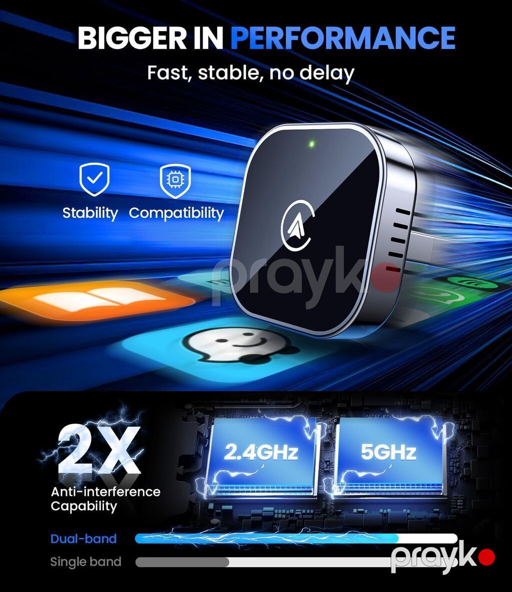 Teeran 2 in 1 Wireless CarPlay and Android Auto Adapter Asan — Digər, Bakı (3)