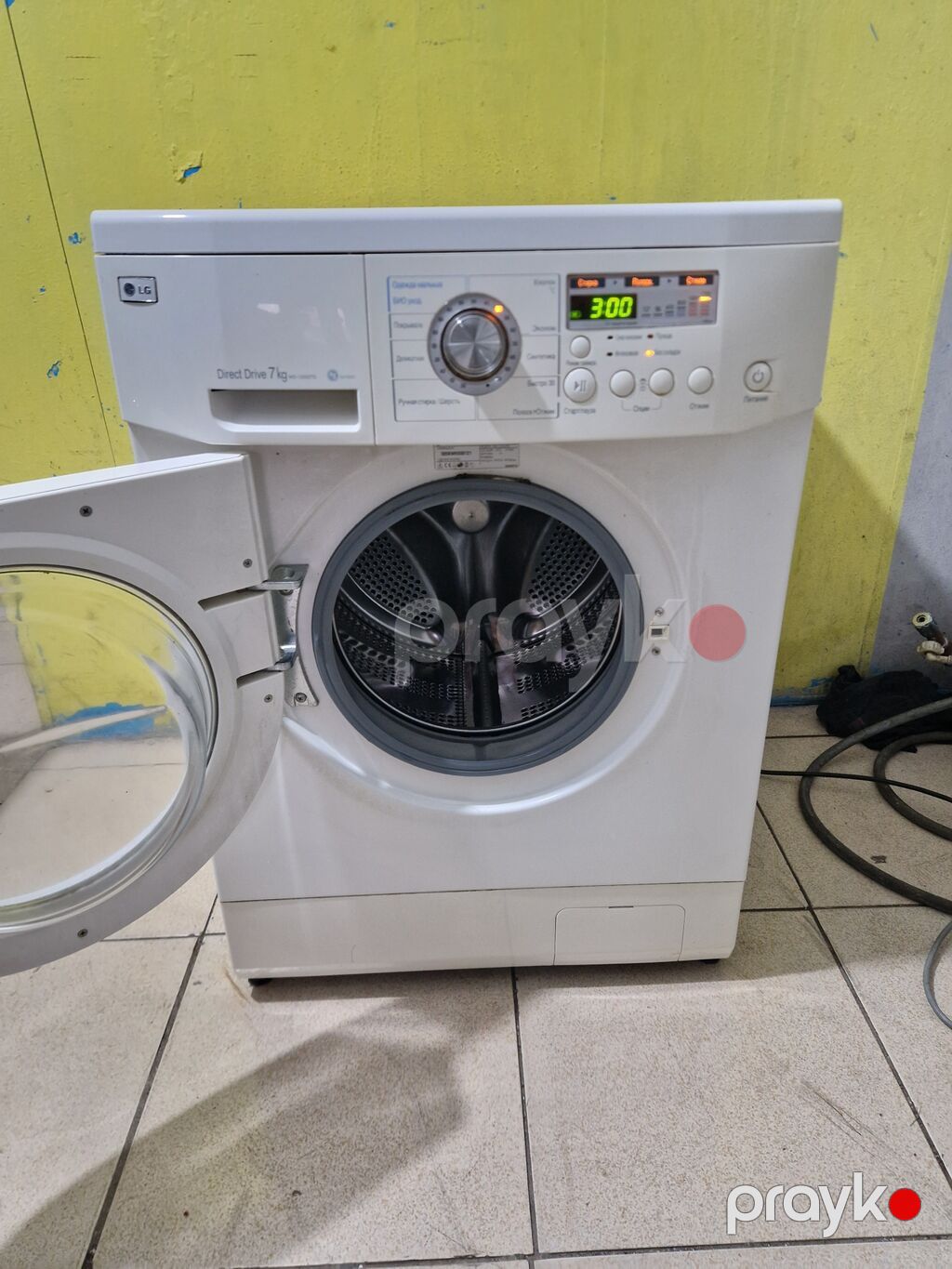 Paltaryuyan maşın LG, 7 kq, İşlənmiş, Avtomat, Qurutma var, Kredit yoxdur, Ödənişli çatdırılma — Çamaşır maşınları, Xırdalan (3)