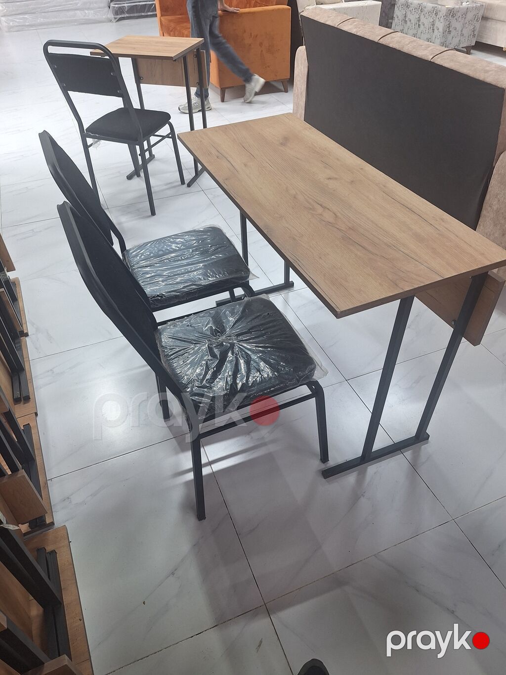 Balkon üçün, Yeni, Qatlanan, Dördbucaq masa, 2 stul — Masalar və stullar, Bakı (4)
