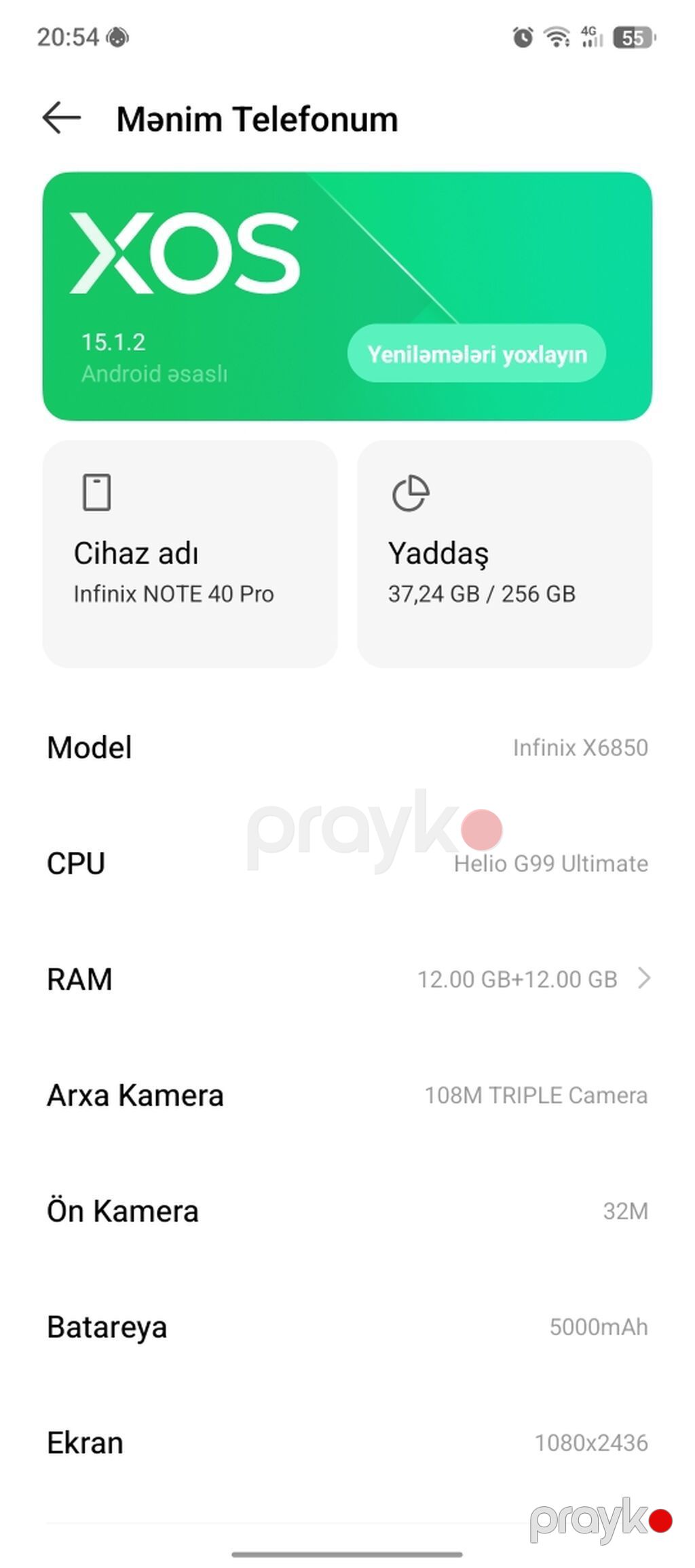 Infinix Note 40 Pro, 256 GB, rəng - Qara, Sensor — Infinix, Digah (2)