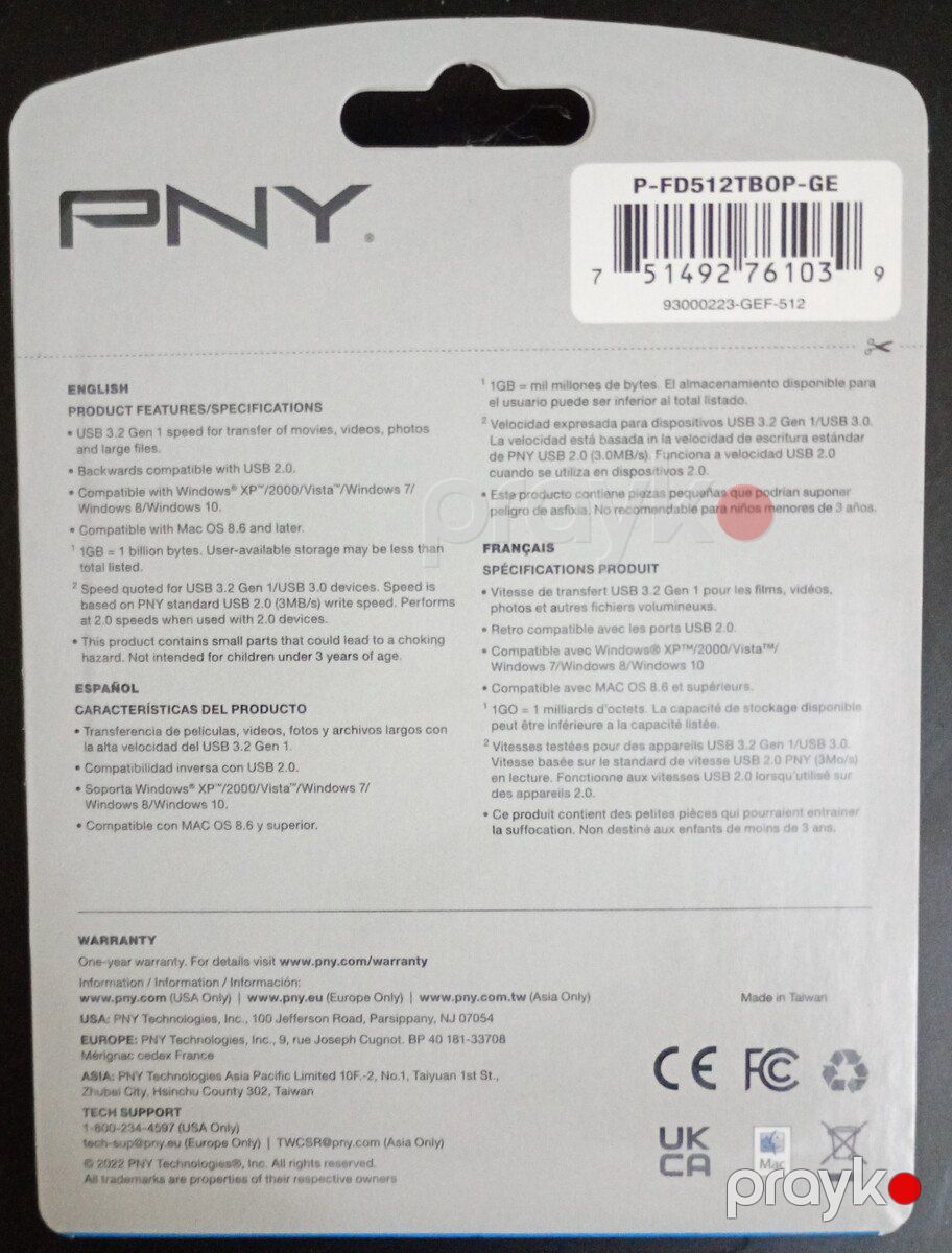 PNY 512GB Turbo Attaché 3 USB 3.2 — Periferik cihazlar, Bakı (2)