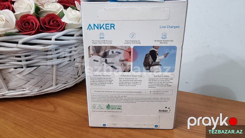 Anker 25.000 Mah 165w Powerbank — Bluetooth qarnitar, Bakı (4)