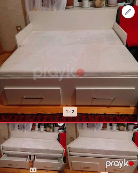 Uşaq otağı üçün divan + 2 nəfərlik taxt kombini. Alt hissəsi 2 geniş — Bakı