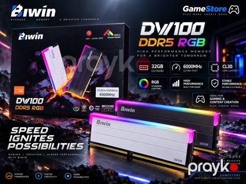 Biwin 32GB (2×16GB) DDR5 6000MHz CL30 RGB Kit — Bakı