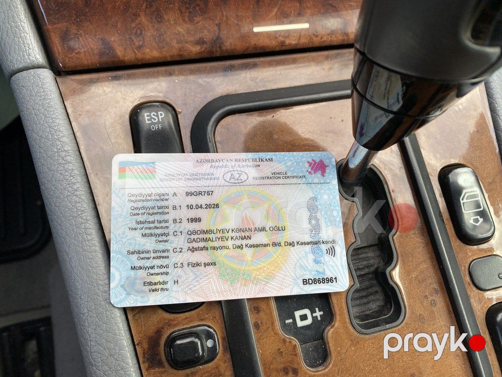 Mercedes E 240, 2.4 L, 1999 il, 250 000 km — Avtomobillər, Qazax (12)