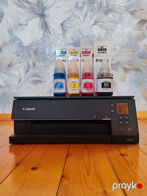 Canon TS6340a Çoxfunksiyalı Printer + Doldurulan Kartriclər və Rənglər — Qəbələ