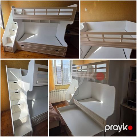 Gnk Ikimertebeli çarpayi.matraslarla birge.qiymet 480 man.mdf.alt