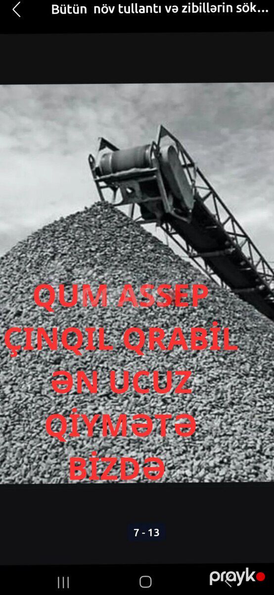 Qum, assep, çınqıl, qrabil — Təmir və inşaat, Bakı (9)