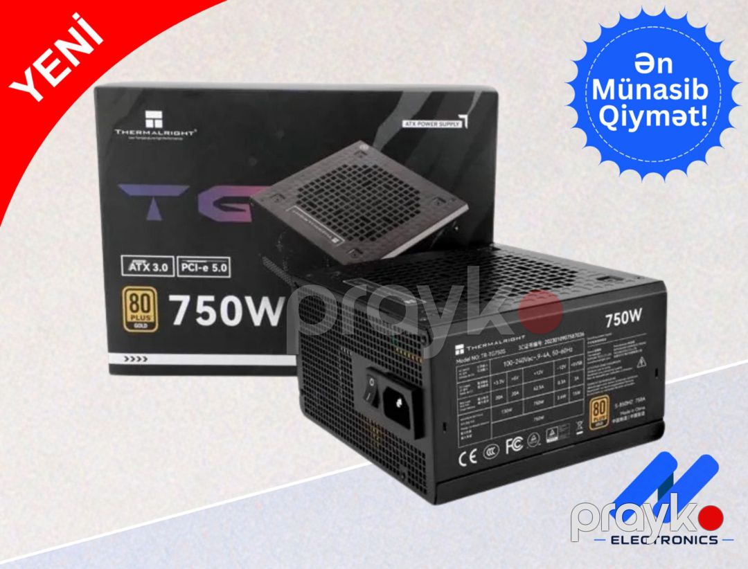 Qida Bloku thermalrıght TR-TG750S 80+ gold 750W — Kompüterlər və noutbuklar, Bakı (4)