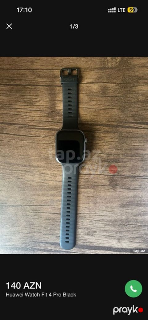 Huawei Watch Fit 4 Pro – Black - Rəng: Qara - Korpus: düzbucaqlı — Sumqayıt