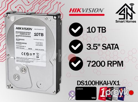 Hikvision 3.5" Sata 10TB Hard Disk DS100HKAI-VX1 — Bakı