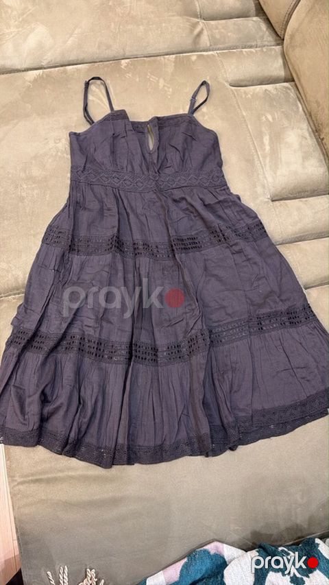 Qadın yay donu - Rəng: tünd boz/qrafit - Model: nazik askılı — Bakı