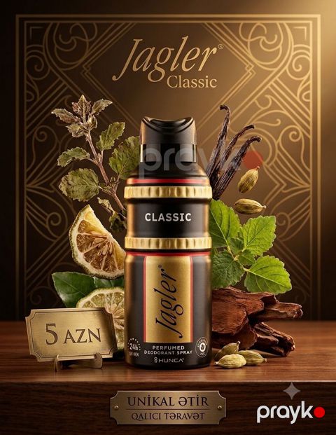 Jagler Classic – ətirli dezodorant sprey (kişilər üçün) - Növ — Bakı