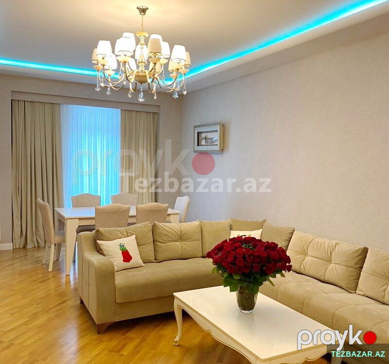 Grand həyət 2 otaqli kirayə mənzil — Ev, villa, Bakı (5)