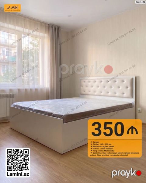 LA Mını – Çarpayı (Kod: 4422) - Ölçü: 160 200 sm - Mexanizm — Bakı