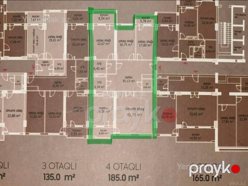 Satılır 4 otaqlı Bina evi menzil (Yeni tikili), 185 m², Xətai rayonu — Mənzil, Bakı (3)