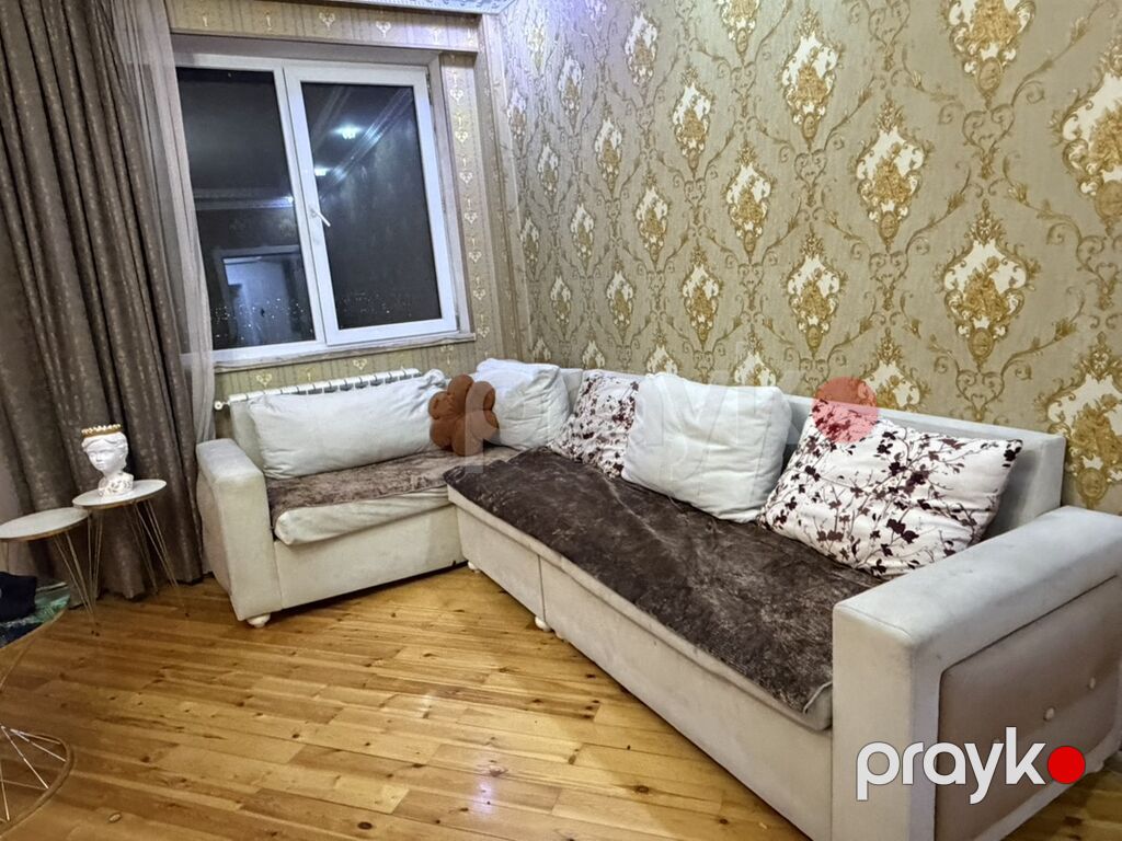 Künc divan – yumşaq parça üzlü, açıq bej rəngdə L formalı model — Divanlər, Bakı (2)