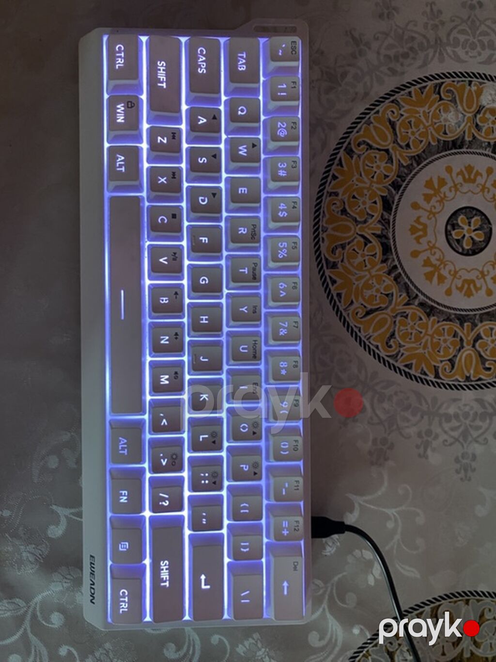 Ağ rəngli, kompakt ölçülü Eweadn arginldır RGB ışıglışdır heç bir — Klaviaturalar və siçanlar, Göyçay (3)