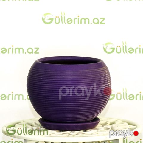 Bənövşəyi Keramika Dibçək — Bakı