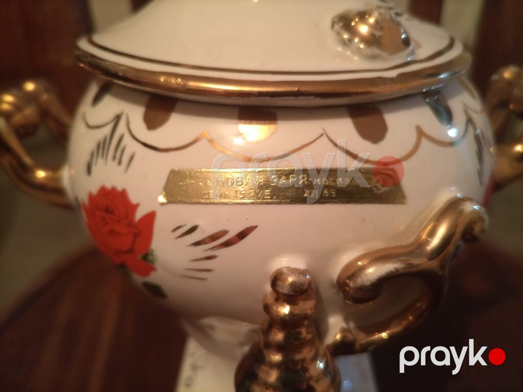 Porselen mini samovar – dekorativ kolleksiya nümunəsi - Material — Digər, Bakı (2)