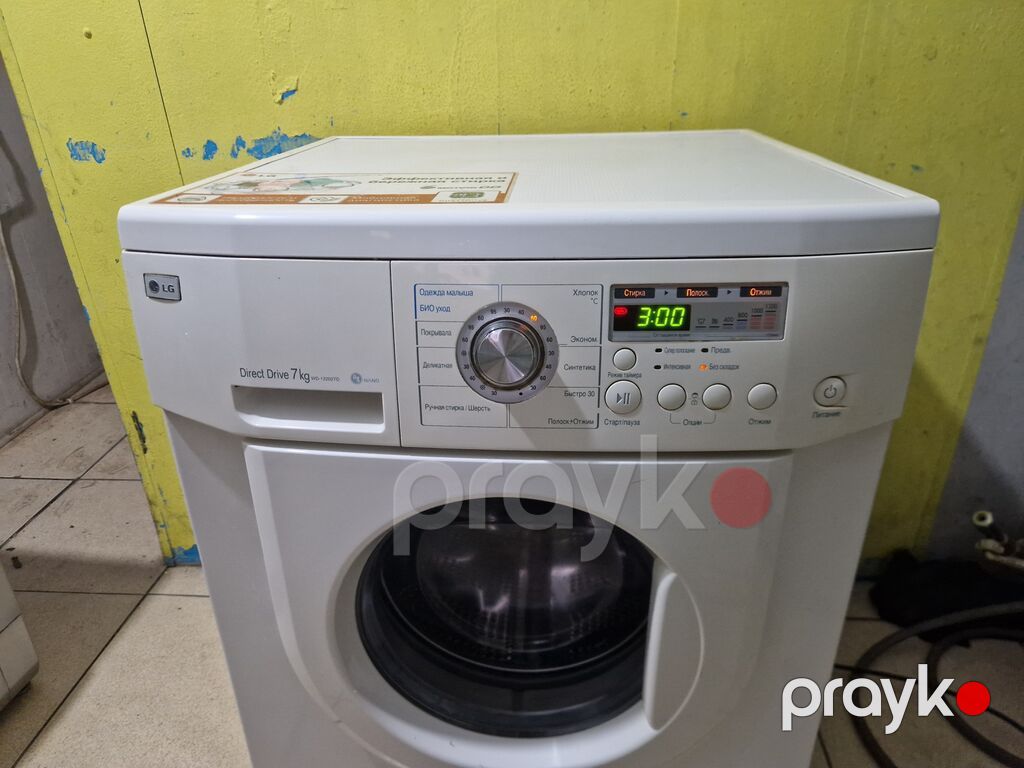 Paltaryuyan maşın LG, 7 kq, İşlənmiş, Avtomat, Qurutma var, Kredit yoxdur, Ödənişli çatdırılma — Çamaşır maşınları, Xırdalan (4)