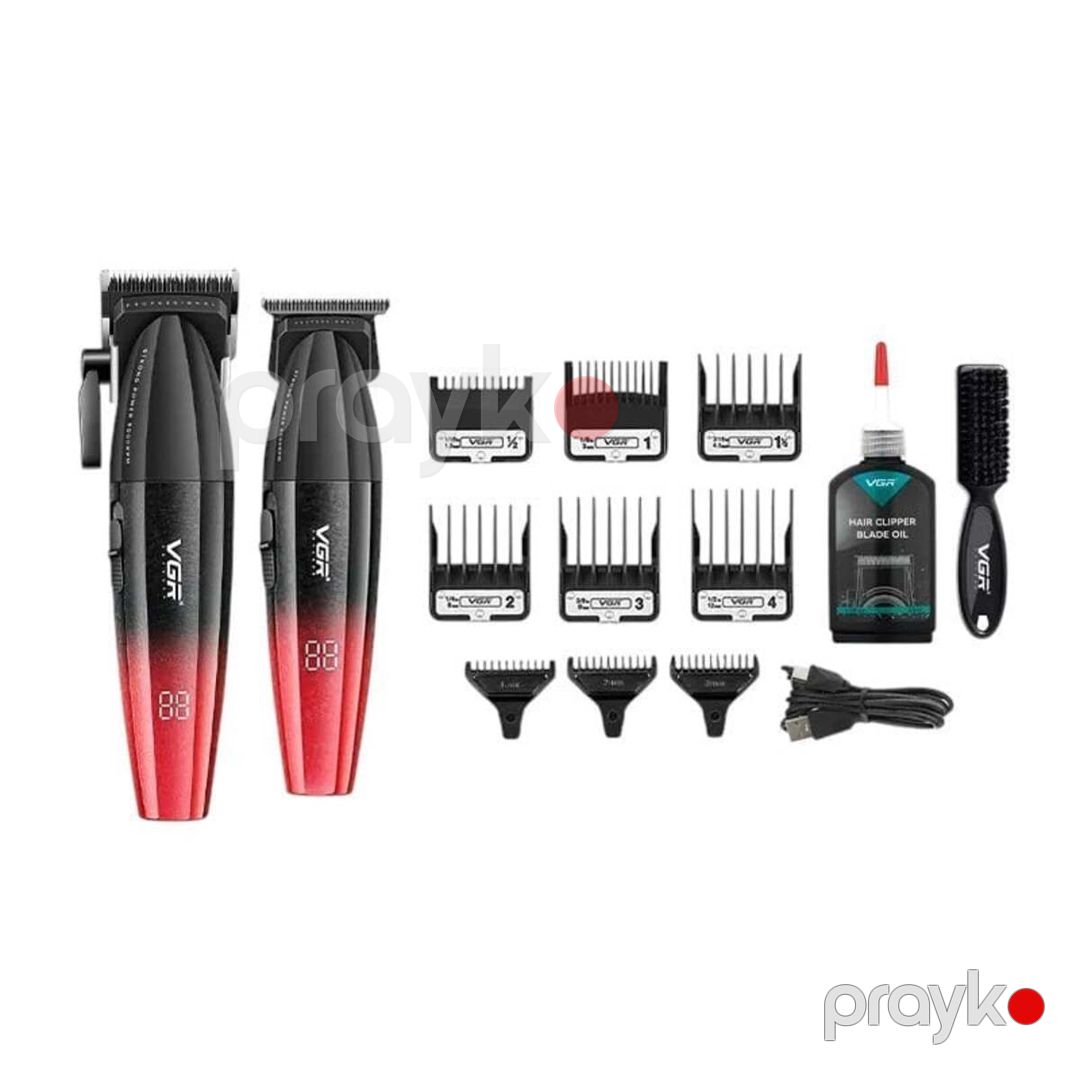Professional təraş aparatı dəsti VGR 640 2500MAH 9000RPM Ceramic Blades Cord/Cordless — Gözəllik və səhiyyə, Bakı (2)