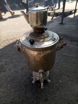 Klassik metal samovar – kömür/odla işləyən model - Material: qalın — Vusal