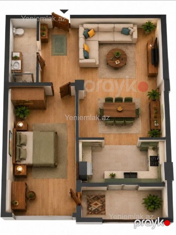 Satılır 2 otaqlı Bina evi menzil (Yeni tikili), 70 m², Binəqədi rayonu — Mənzil, Bakı (8)