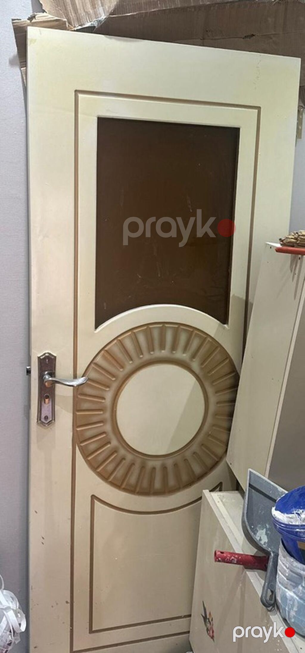 Məhsul: Otaq qapısı - Material: MDF/taxta əsaslı panel - Rəng: krem — Pəncərələr, qapılar, balkonlar, Masazır (5)