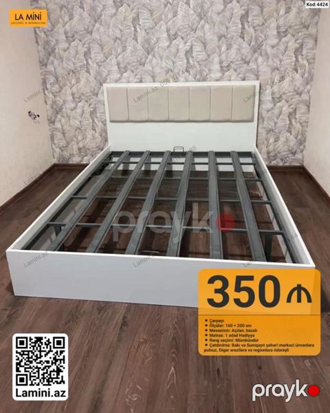 Çarpayı – model Kod: 4424 - Ölçü: 160 x 200 sm - Mexanizm: açılan — Bakı