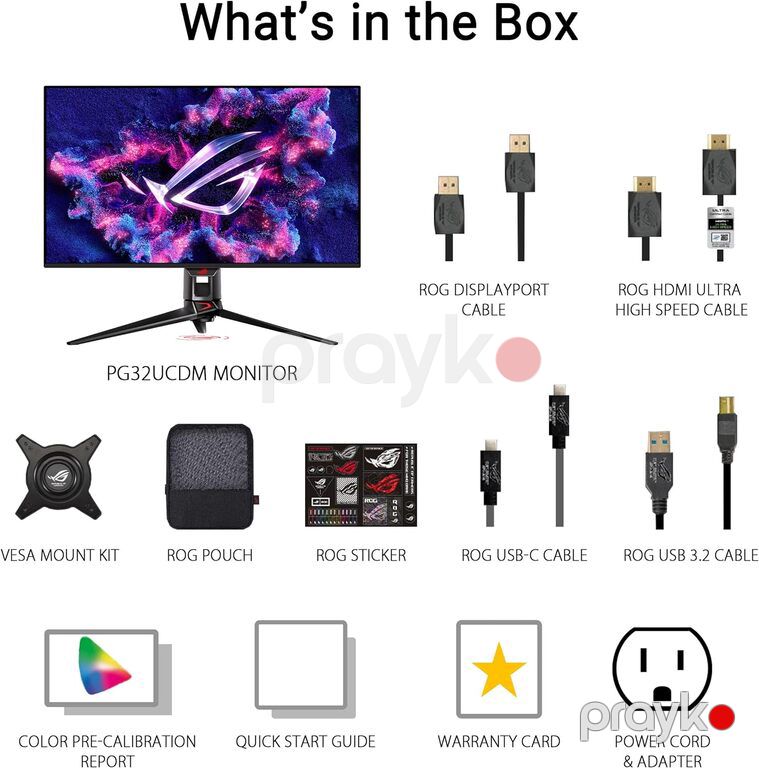ASUS rog Swift OLED PG32UCDM 240Hz 4K 32" — Kompüterlər və noutbuklar, Bakı (8)