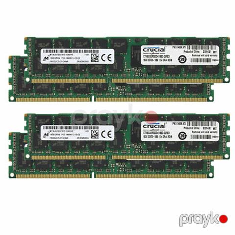 Crucial 16GB DDR3 1866MHz PC3-14900 ECC Registered Server RAM 240-Pin — Bakı