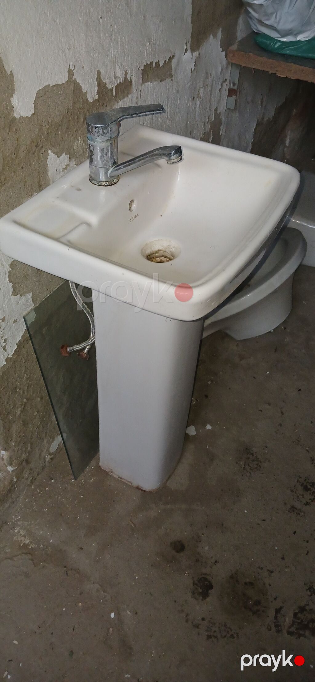 Cera markalı ayaqüstü lavabo (pedestal sink) - Material: keramika — Lavabolar, Bakı (2)