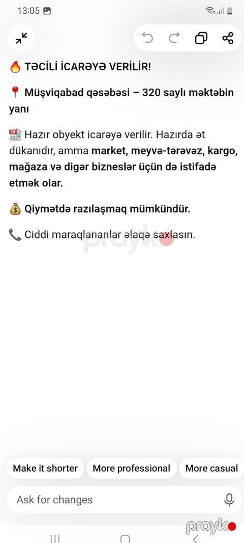 icarəyə verilir – Müşviqabad qəsəbəsi, 320 saylı məktəbin — Pirəkəşkül