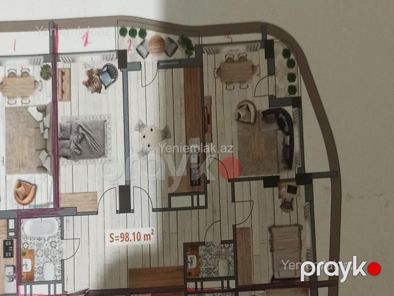 Satılır 3 otaqlı Bina evi menzil (Yeni tikili), 98.1 m², Sabunçu rayonu — Mənzil, Bakı (5)