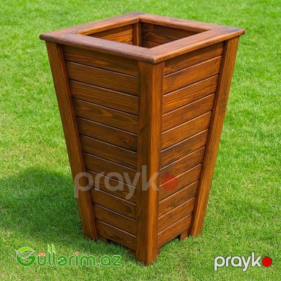 Taxta dibçək (Əl işi) 030 — Bağ dekorasiyası, Bakı (3)